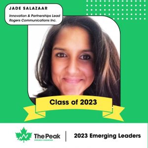 Jade Salazaar of UBC-Rogers Partnership Named Peak Emerging Tech Leader